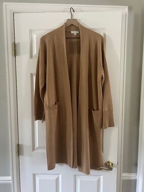 J.Crew Open Front Sweater-Blazer Cardigan XS NWT Camel Tan